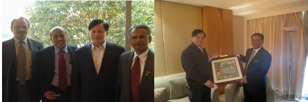 Bangladesh Minister of Transport and Shanghai Geoharbour Chairman Xu Shilong hold a meeting